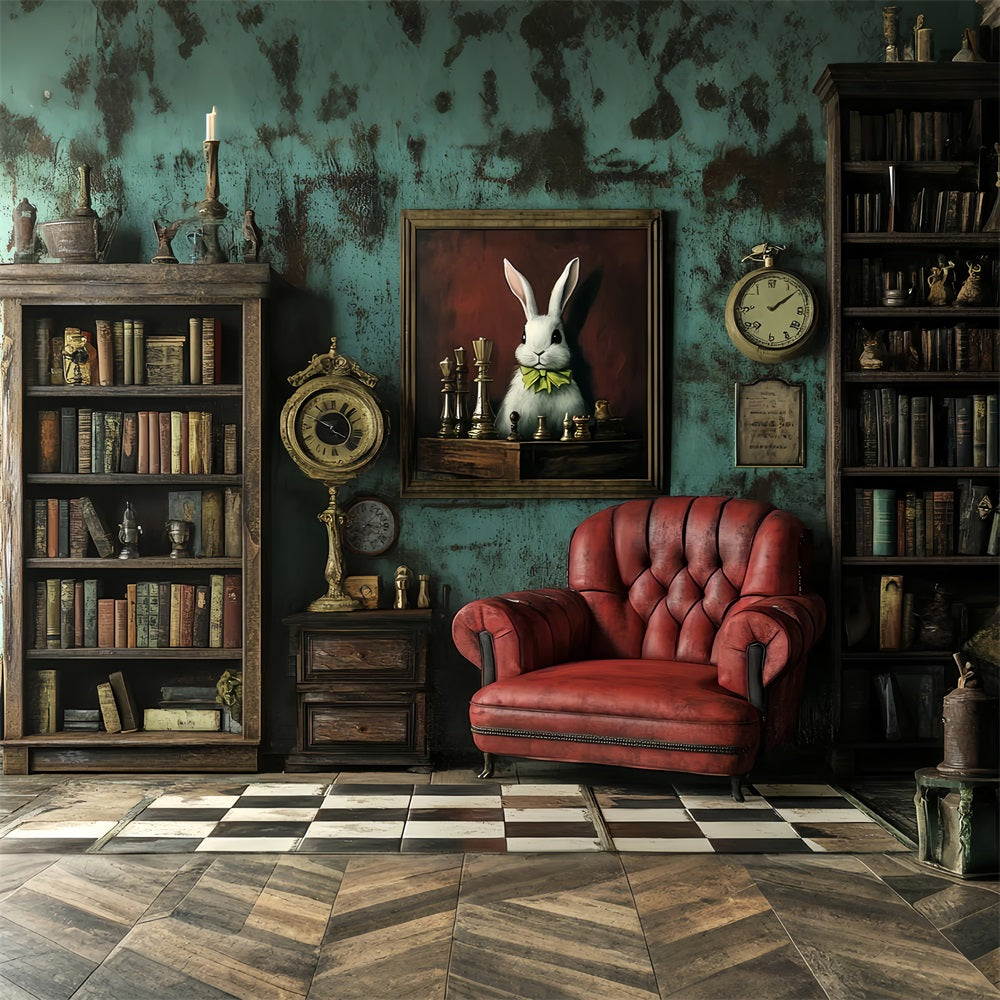 Toile de fond Antique Meubles Bibliothèque Photo Vintage CSH4-300