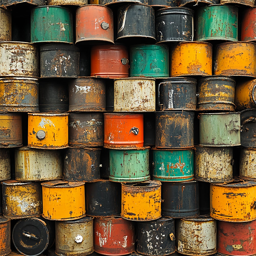 Toile de fond Vintage Mur Baril de Pétrole CSH4-303