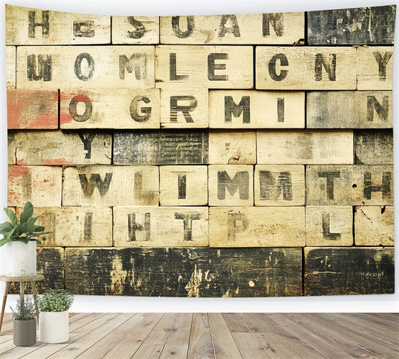 Toile de fond Vieille École Photo Lettres en Tuiles Mur Vintage CSH4-308