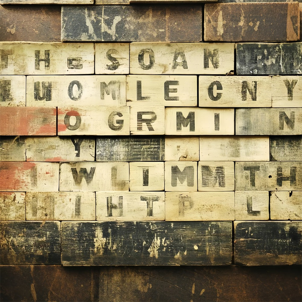 Toile de fond Vieille École Photo Lettres en Tuiles Mur Vintage CSH4-308