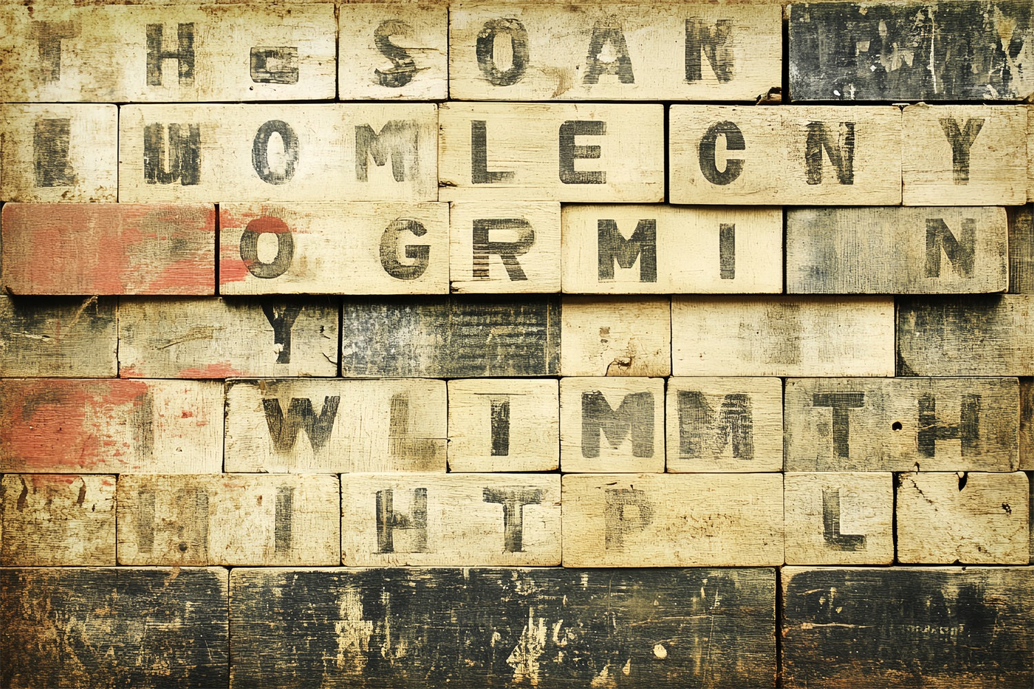 Toile de fond Vieille École Photo Lettres en Tuiles Mur Vintage CSH4-308