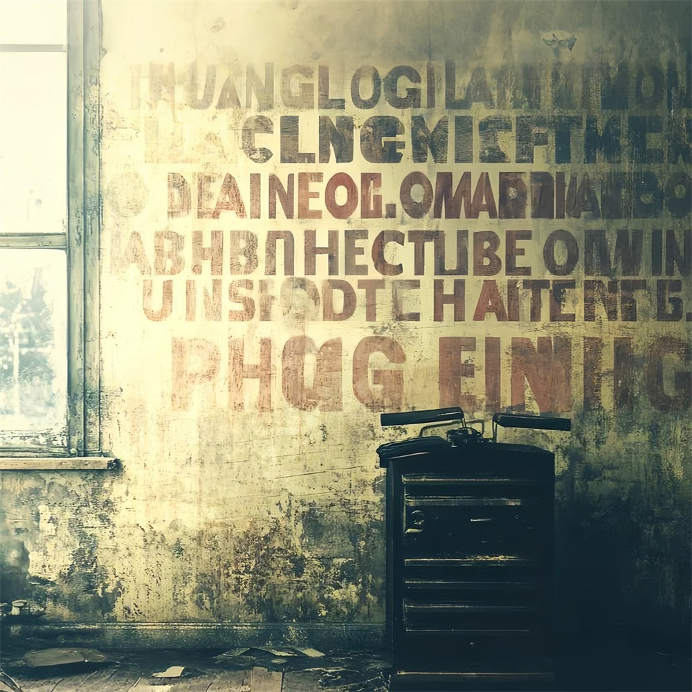 Toile de fond Vieille École Backdrops Fenêtre Vieillie Mur Vintage CSH4-309