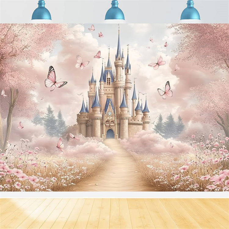 Toile de fond Château de Princesse Jardin Fantastique CSH4-328
