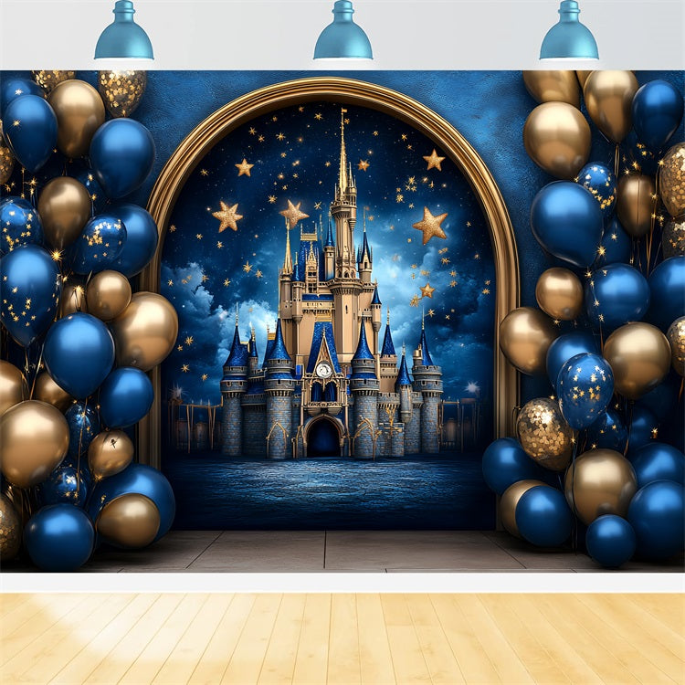 Toile de fond Château pour Photographie Ciel Étoilé Ballons CSH4-332