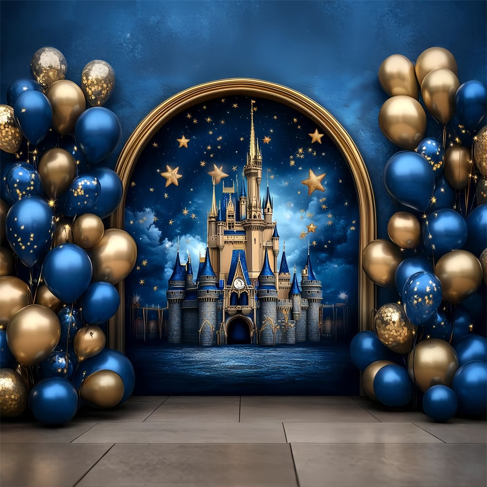 Toile de fond Château pour Photographie Ciel Étoilé Ballons CSH4-332