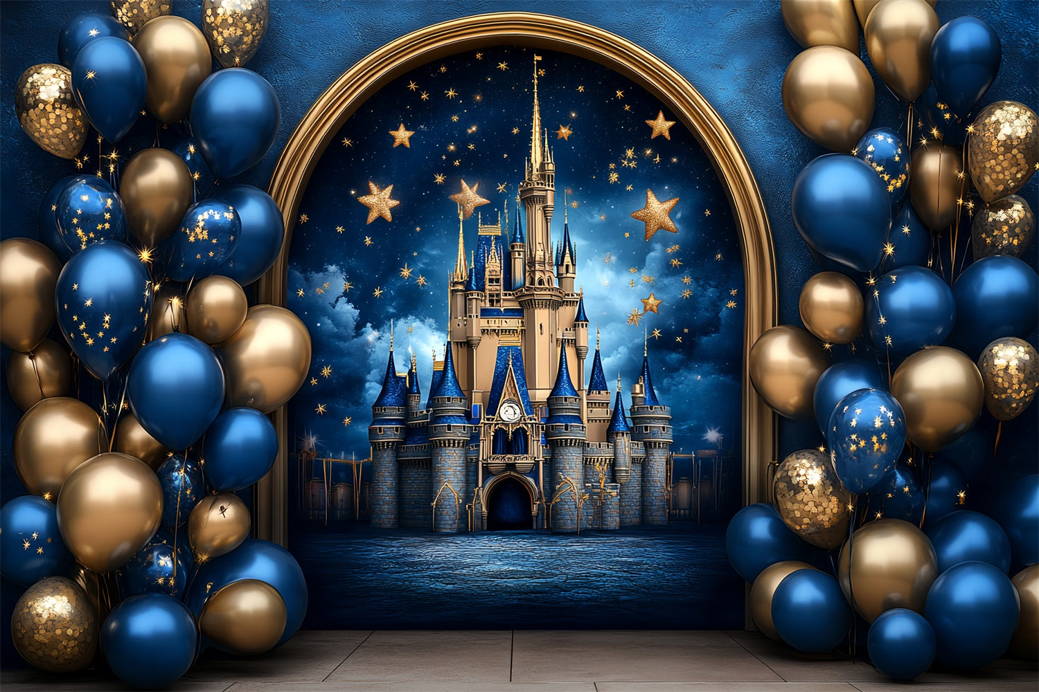 Toile de fond Château pour Photographie Ciel Étoilé Ballons CSH4-332