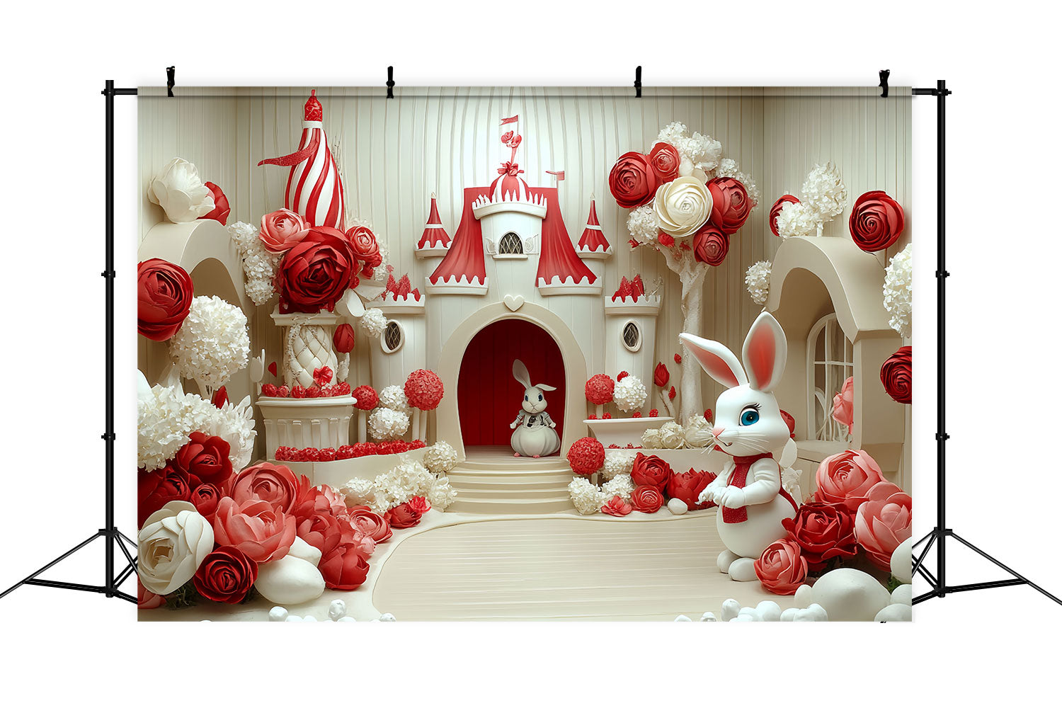 Toile de fond Intérieur Château Paradis Floral Lapin CSH4-339