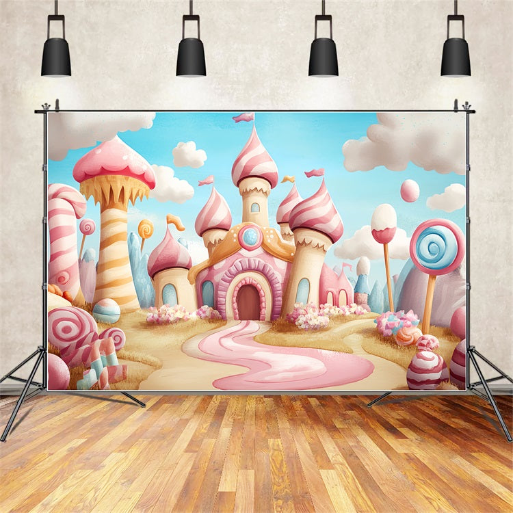 Toile de fond Château pour Photographie Aventure Douce de Candyland CSH4-344