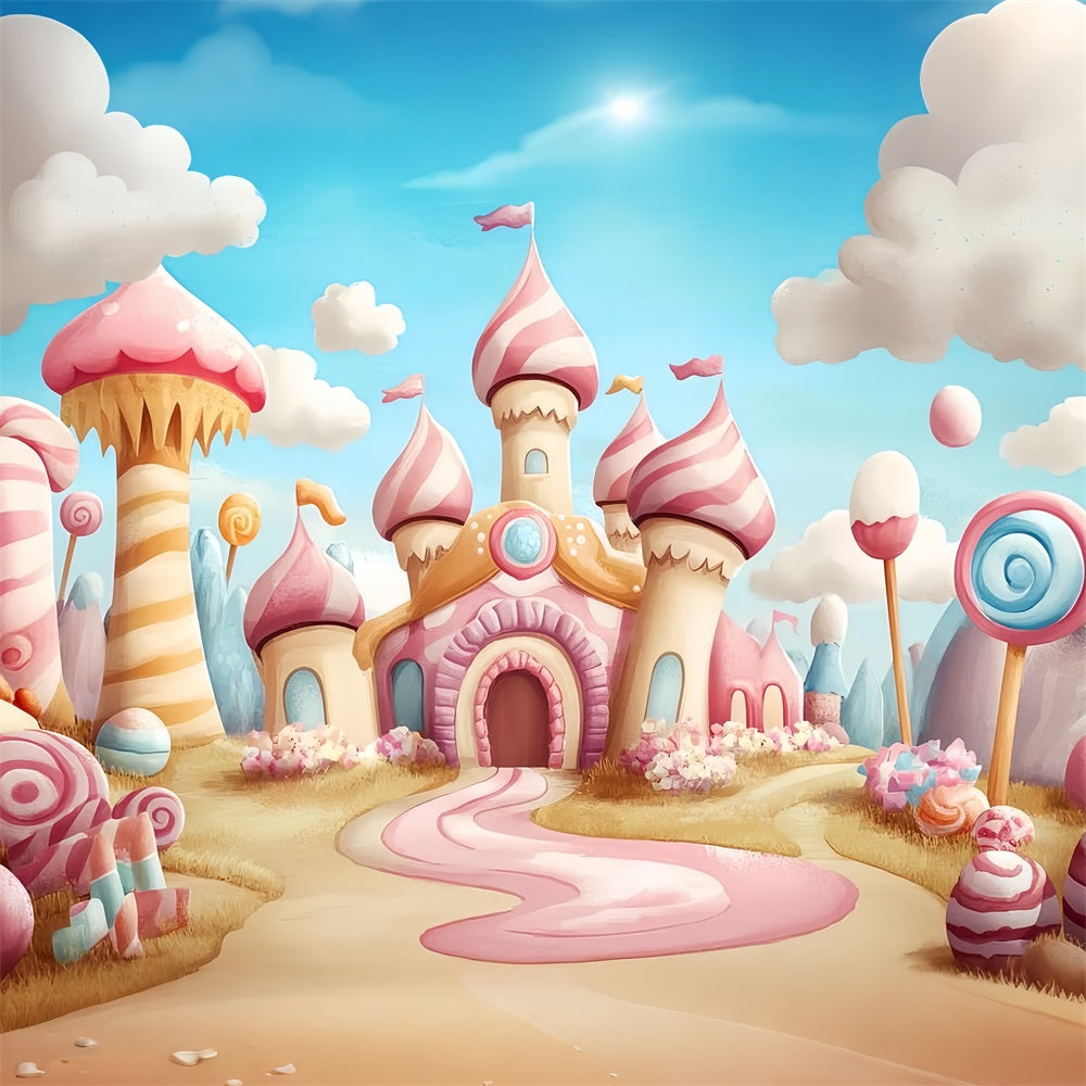 Toile de fond Château pour Photographie Aventure Douce de Candyland CSH4-344