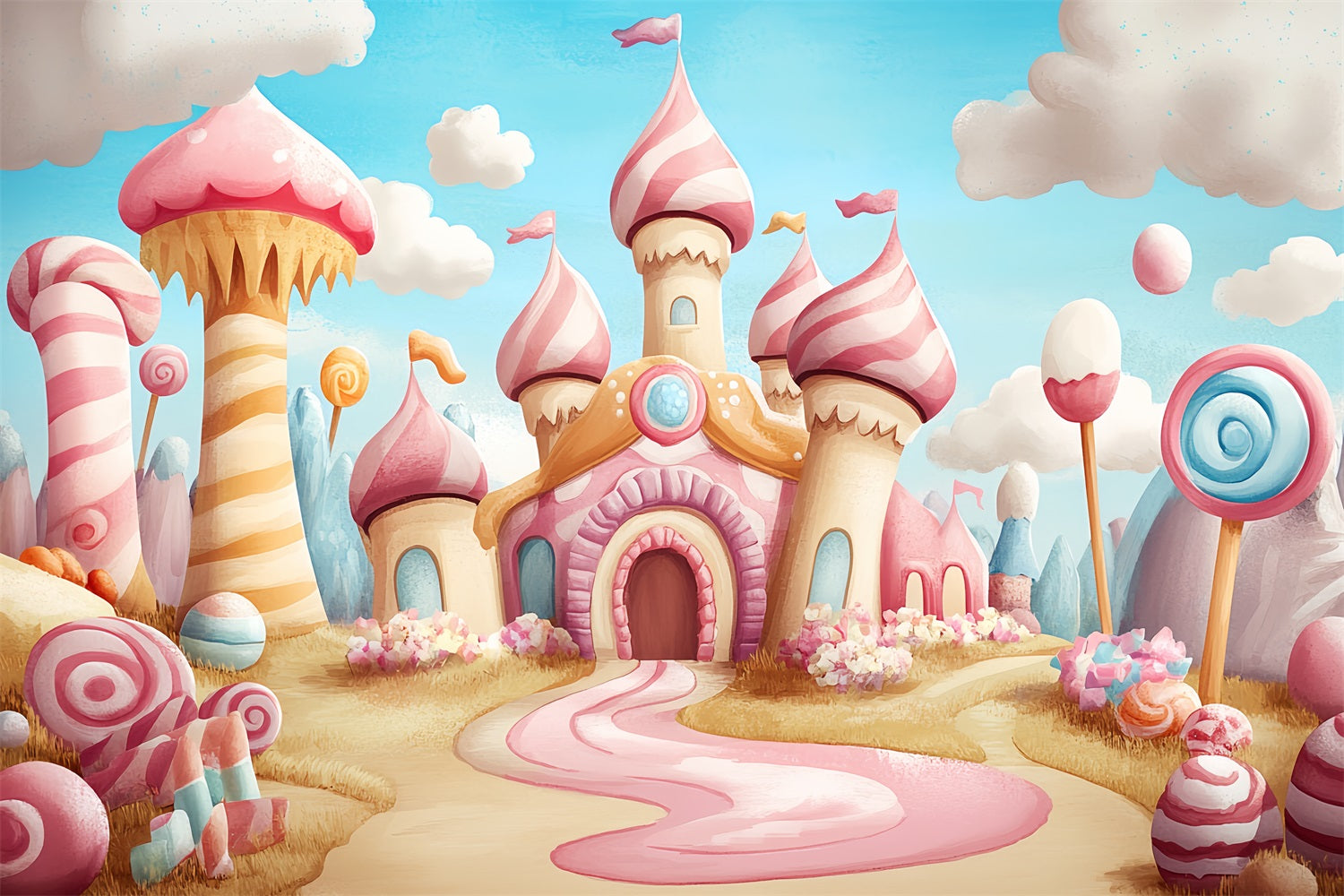 Toile de fond Château pour Photographie Aventure Douce de Candyland CSH4-344