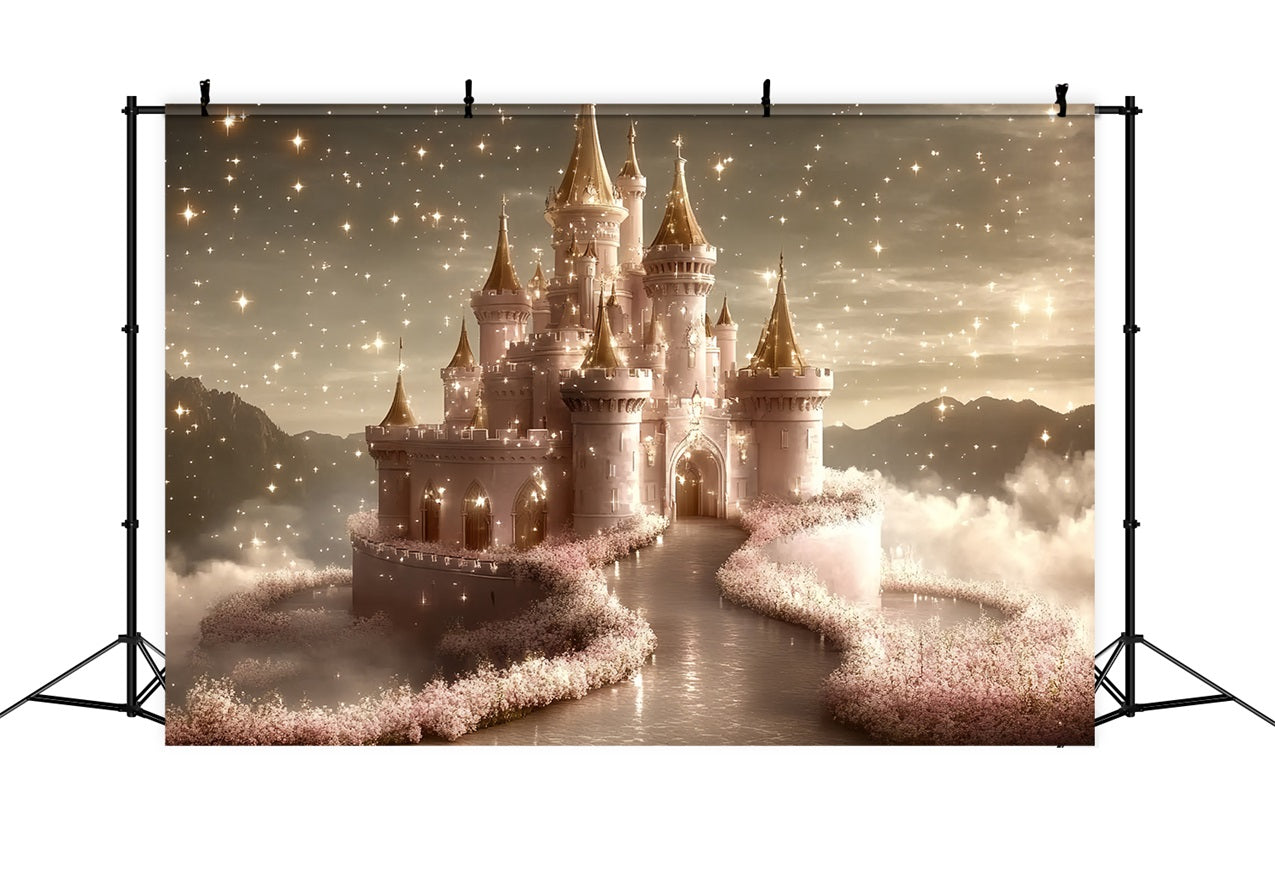 Toile de fond Château Rêve Royal Nuages Scintillants CSH4-349