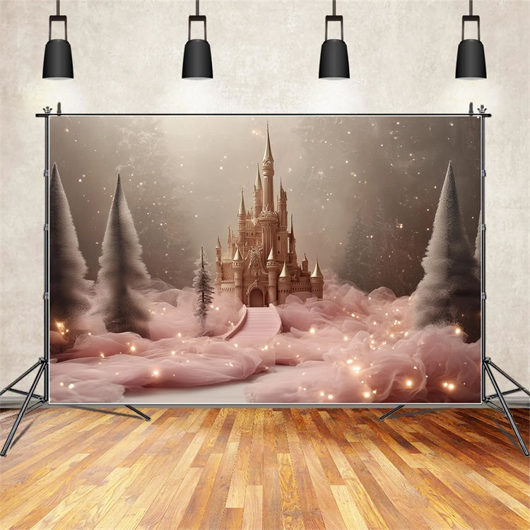 Toile de fond Photographie Château Sentier de Tulle Doux Forêt CSH4-352