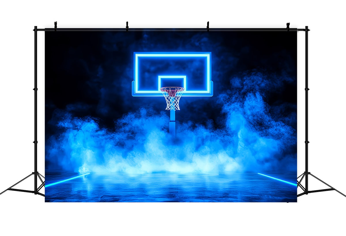 Toile de fond Terrain de Basketball Panier Néon CSH4-382