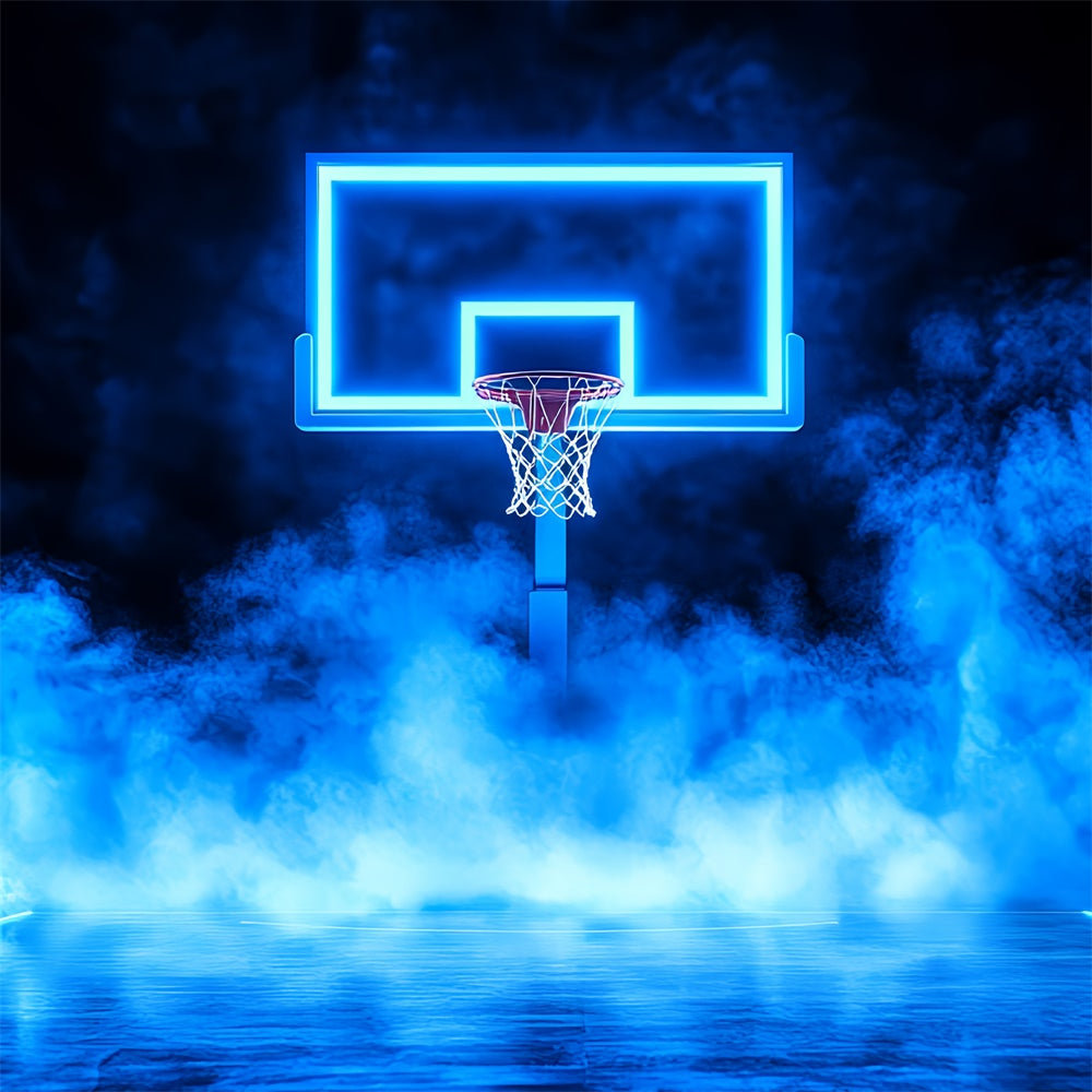 Toile de fond Terrain de Basketball Panier Néon CSH4-382