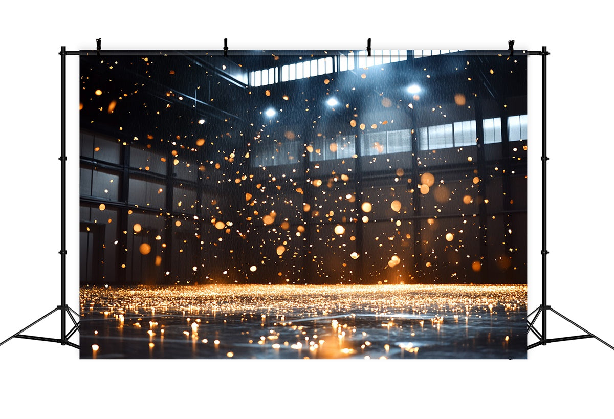 Toile de fond Photo Sport Arène de Gym Étincelante Dorée CSH4-385