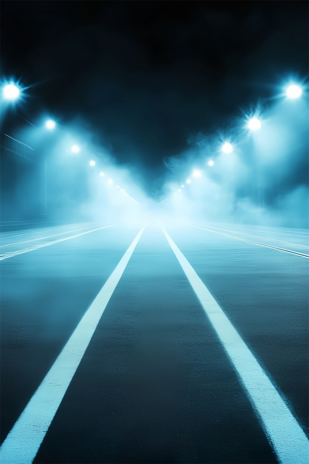 Toile de fond Photographie Sport Piste de Course Nuit Brumeuse CSH4-388