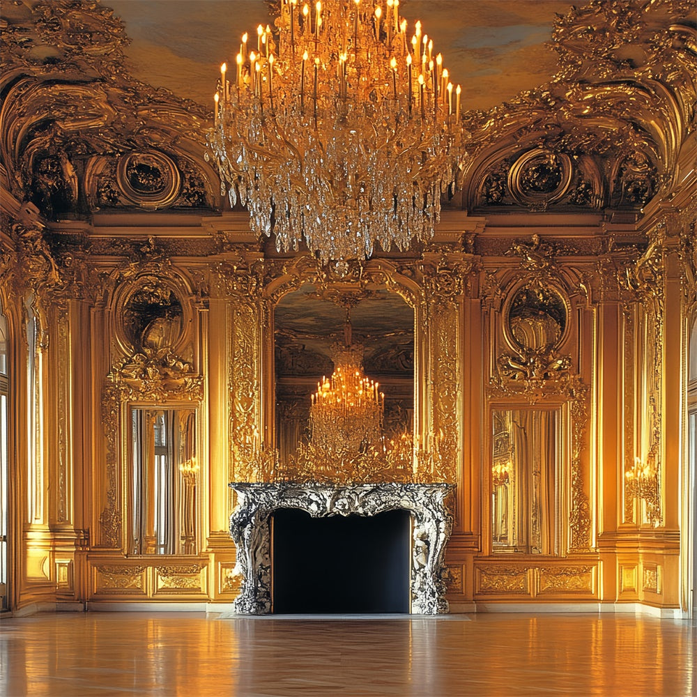 Toile de fond Photo Vintage Lustre Palais Doré CSH4-394