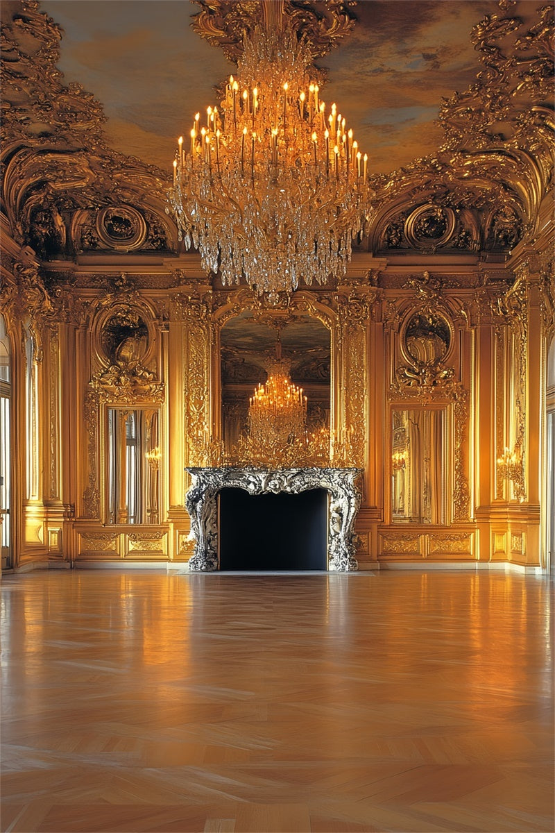 Toile de fond Photo Vintage Lustre Palais Doré CSH4-394