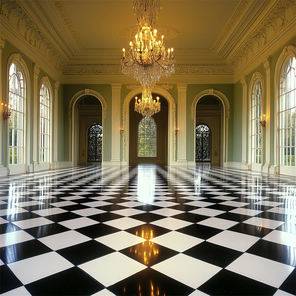 Toile de fond Photo Vintage Fenêtre de Salle de Bal Luxueuse CSH4-399