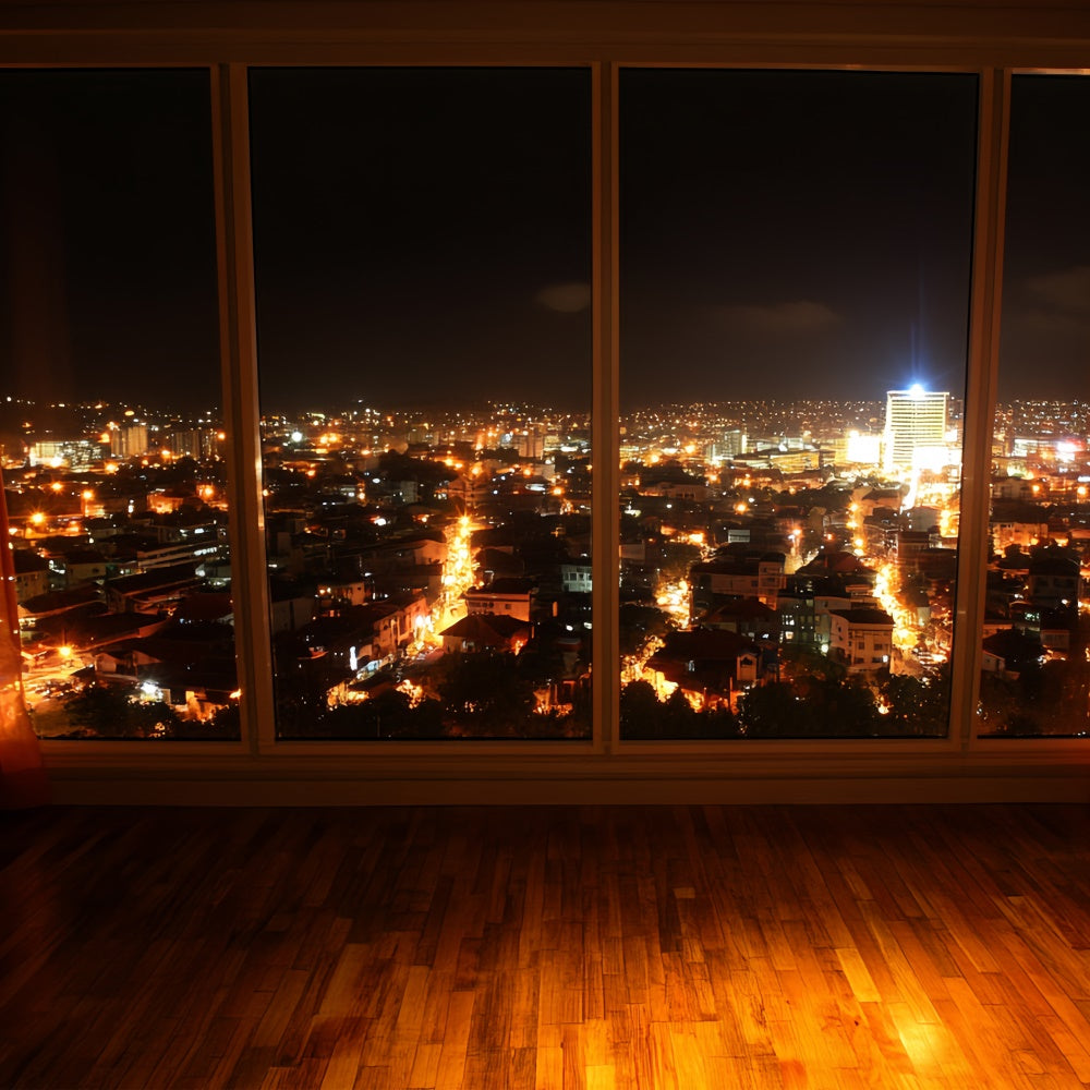 Toile de fond Photographie Vintage Vue Nocturne sur la Ville CSH4-401