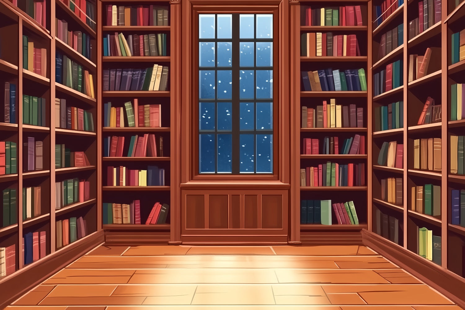 Toile de fond Vintage pour Séance Photo Salle en Bois avec Livres CSH4-405