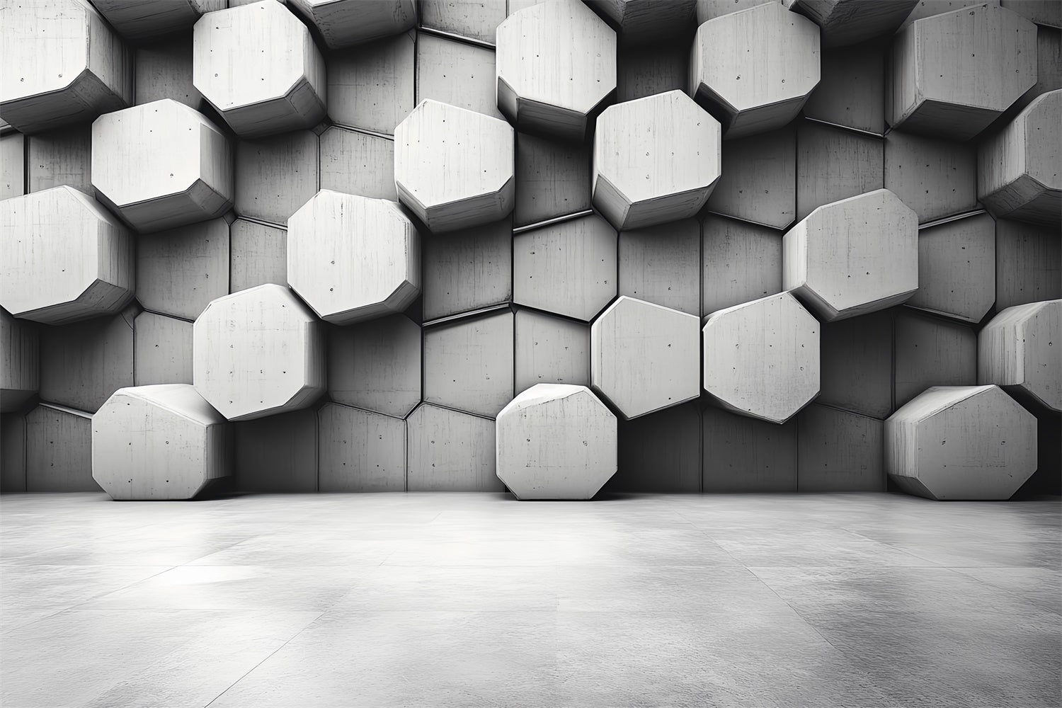 Toile de fond Photo Vintage Mur Cubique Hexagonal CSH4-406