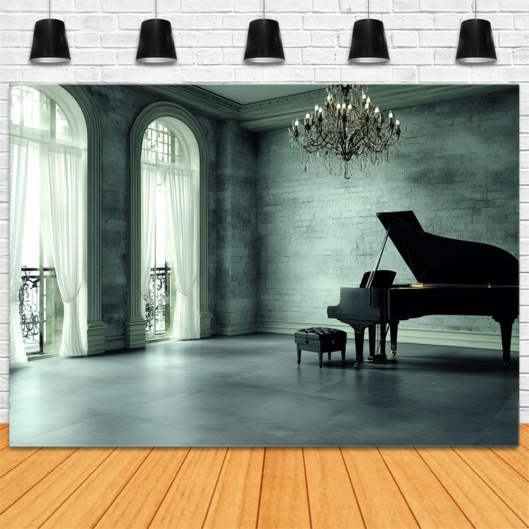 Toile de fond Photographie Vintage Piano Salle Élégante CSH4-412