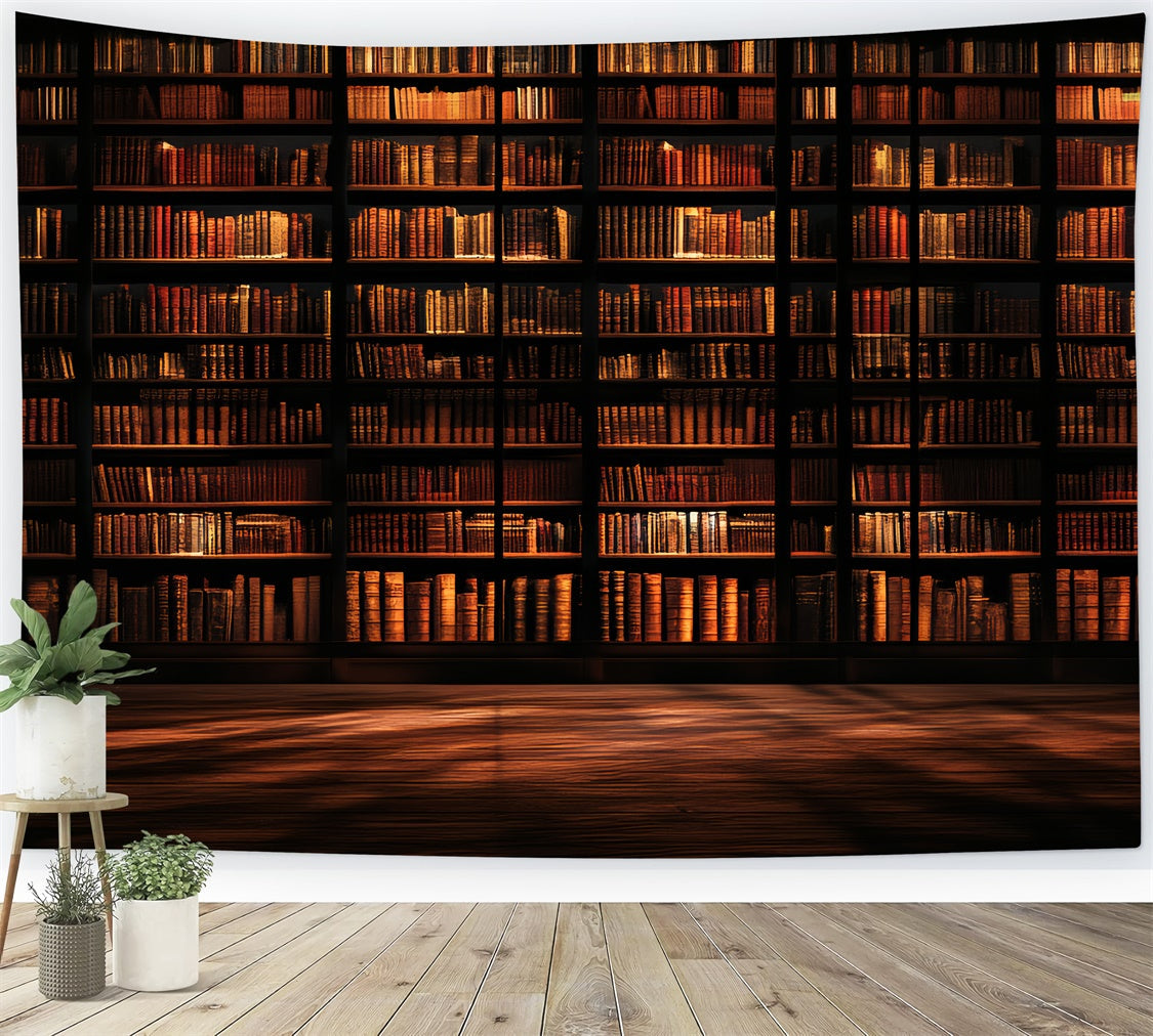 Toile de fond Old School Bibliothèque Étagère Antique CSH4-413