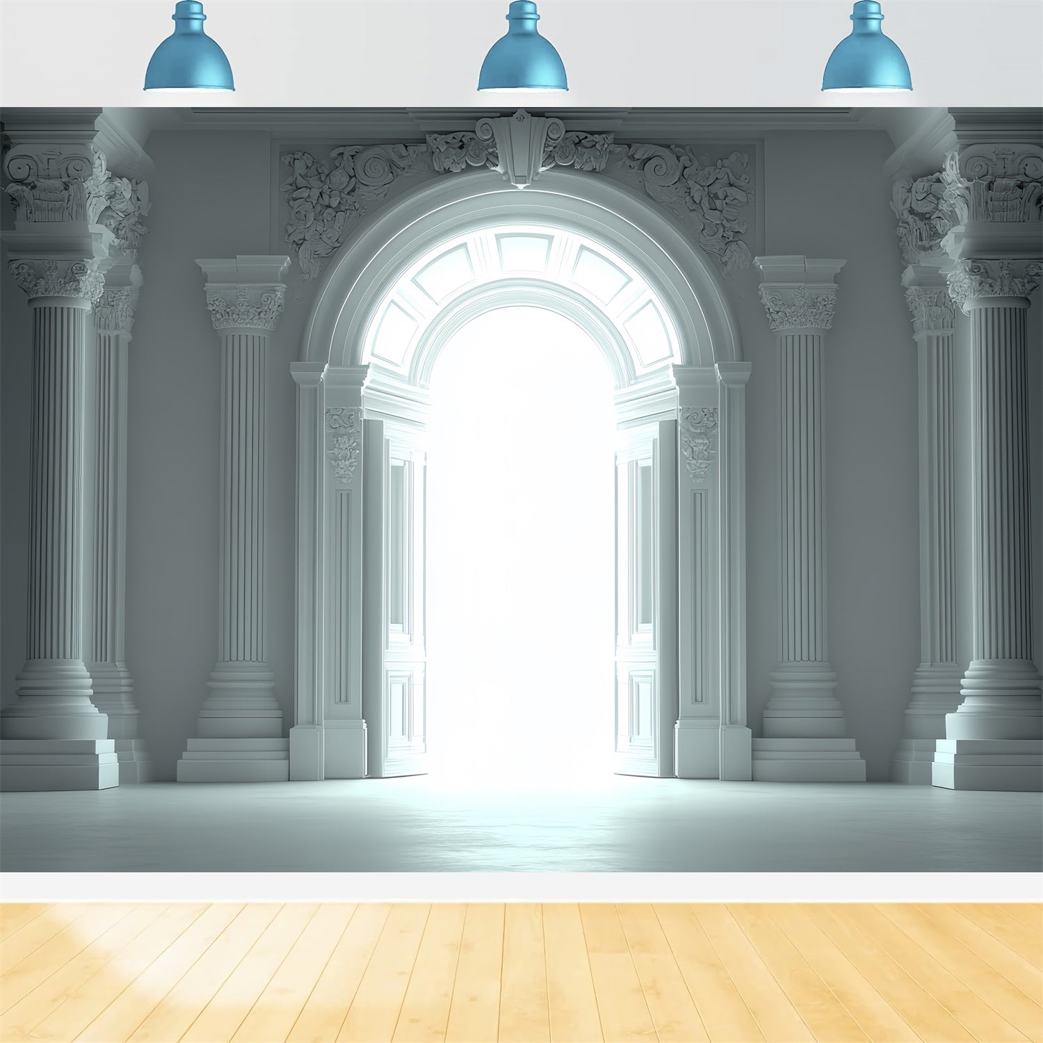 Toile de fond Vintage pour Photographie Grande Arche Blanche CSH4-415