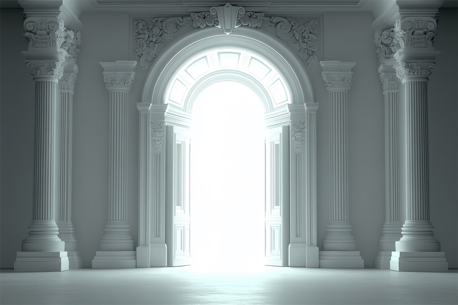 Toile de fond Vintage pour Photographie Grande Arche Blanche CSH4-415