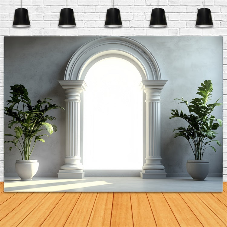 Toile de fond Vintage pour Séance Photo Arche Minimaliste Plante CSH4-416