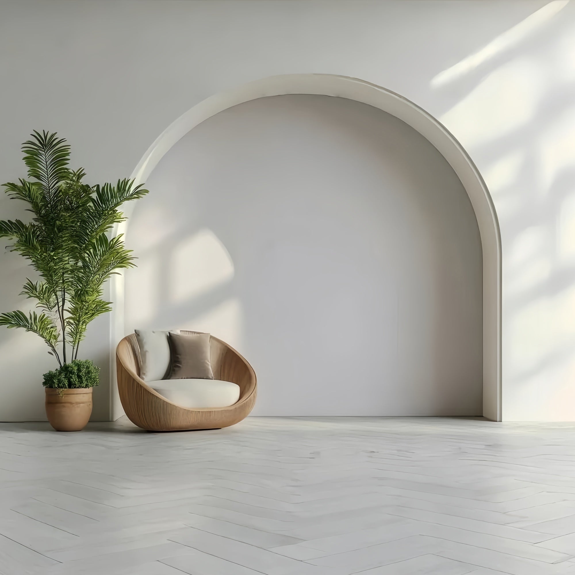 Toile de fond Architecture Arche Moderne Blanche Douce CSH4-417