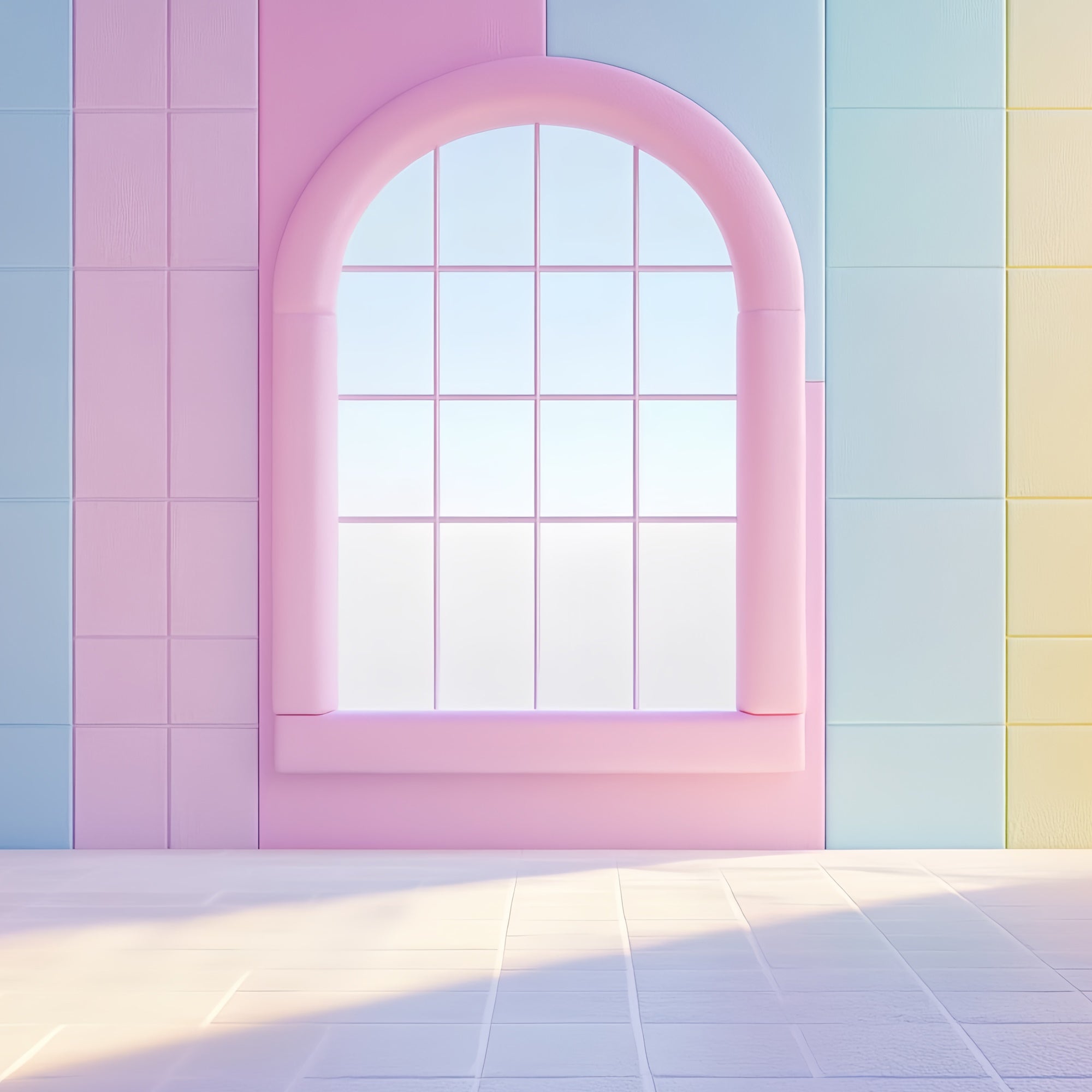 Toile de fond Architecture Mur Cintré Fenêtre Bonbon CSH4-419