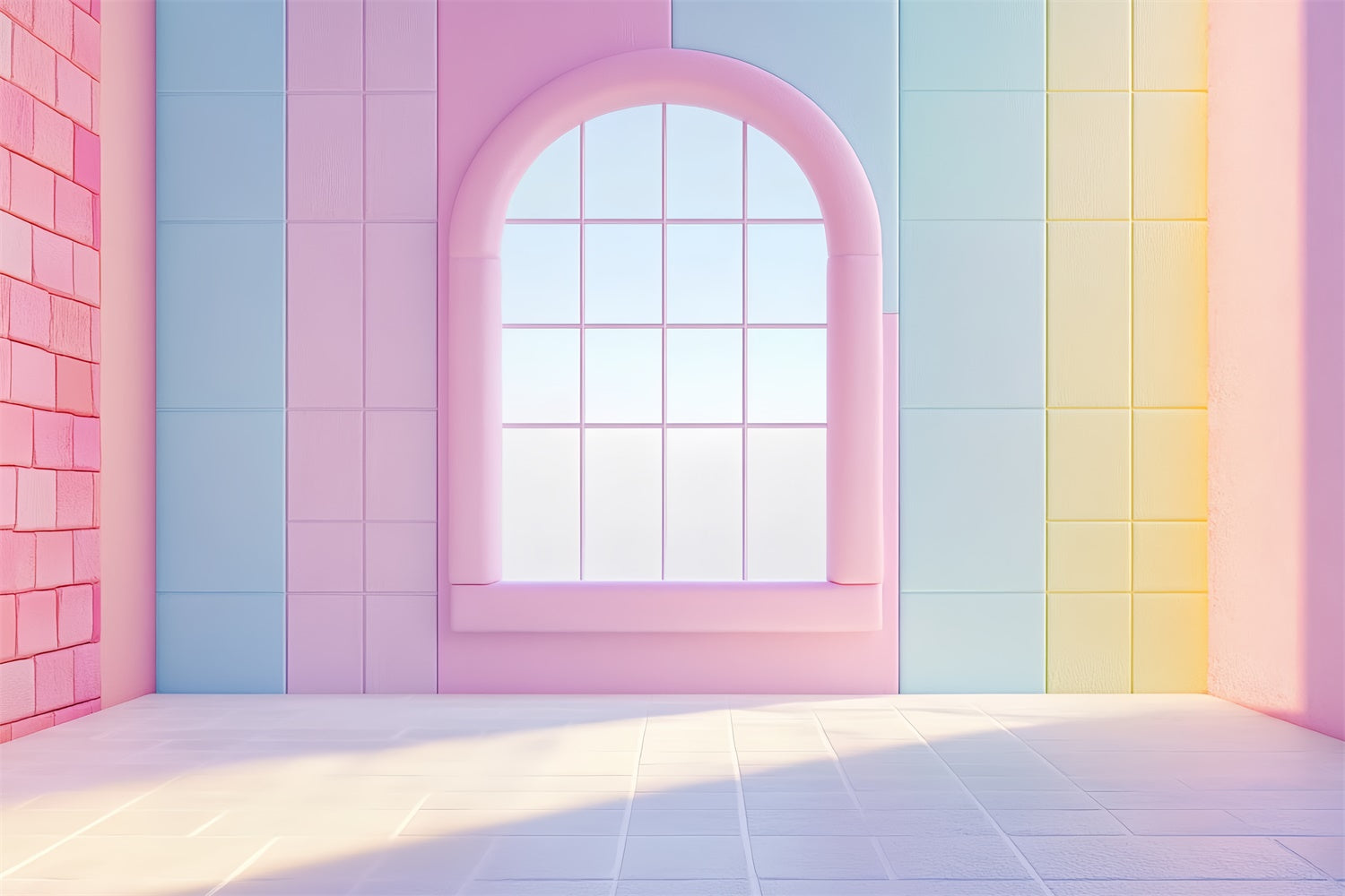 Toile de fond Architecture Mur Cintré Fenêtre Bonbon CSH4-419