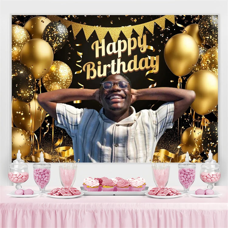 Toile de fond Anniversaire Personnalisée Fête Ballons CSH4-68