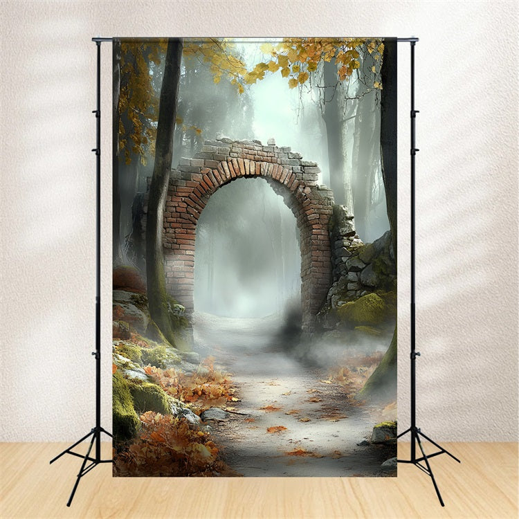 Toile de fond Forêt d’Automne Arche en Pierre d’Automne CSH4-72