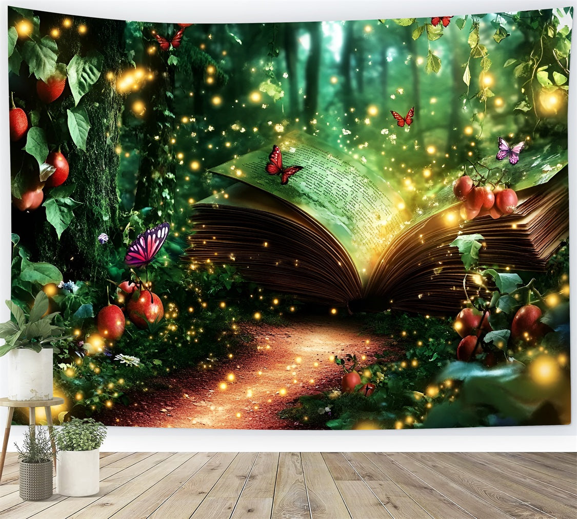 Toile de fond Forêt Enchantée Livre Magique Sentier CSH4-73