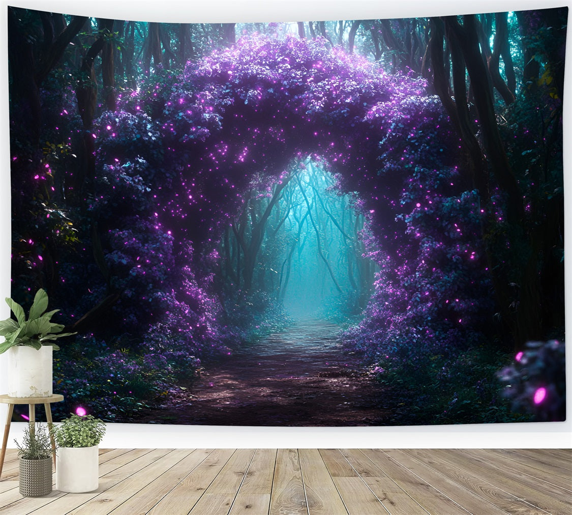 Toile de fond Forêt Thème Arche Fleurie Enchantée CSH4-85