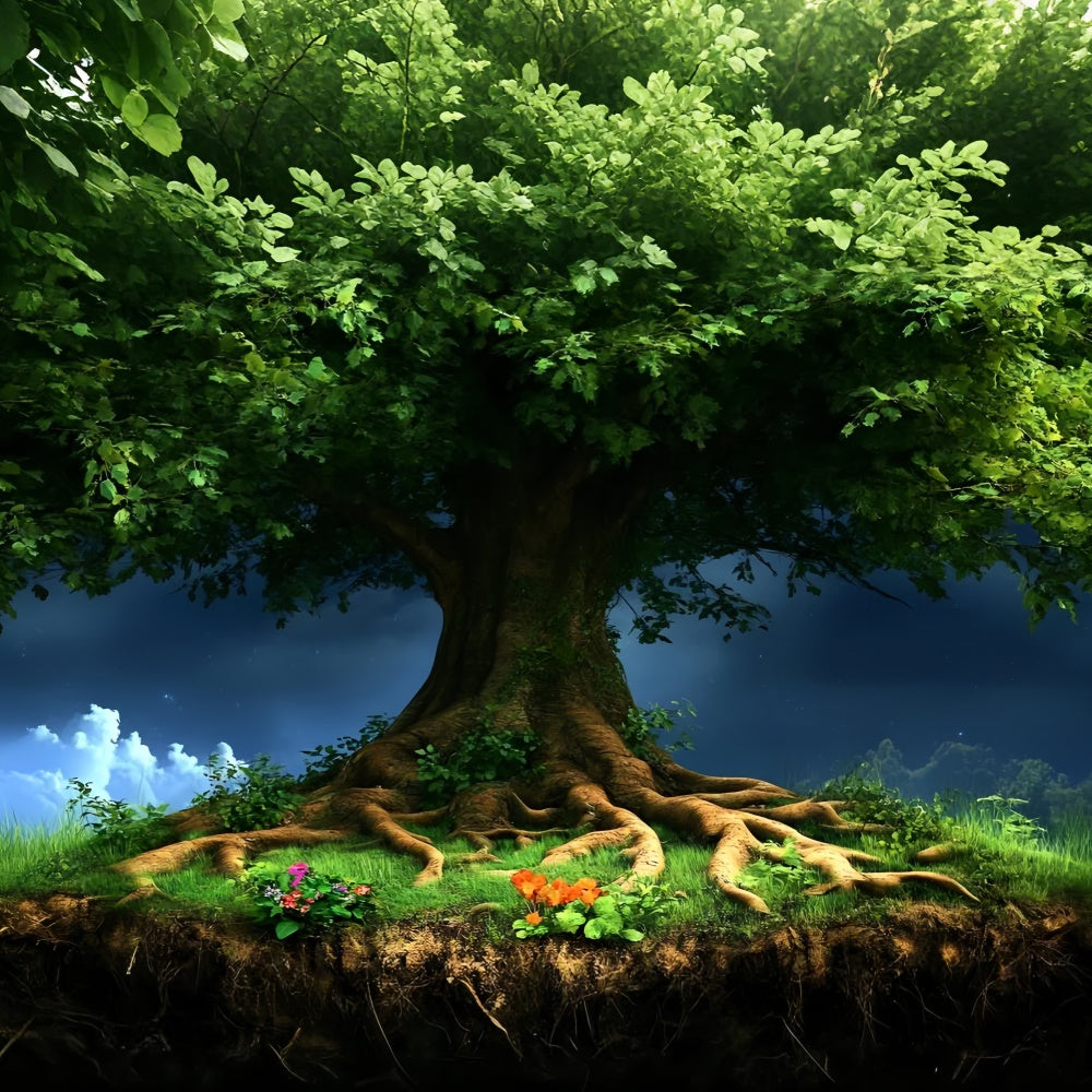 Toile de fond Forêt Photo Canopée Arbre Majestueux Fantaisie CSH4-96