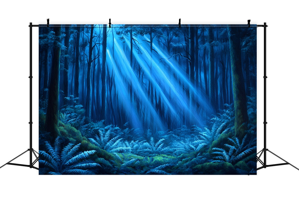 Toile de fond Forêt Enchantée Idées Rayons Bleus Rêveurs CSH4-97