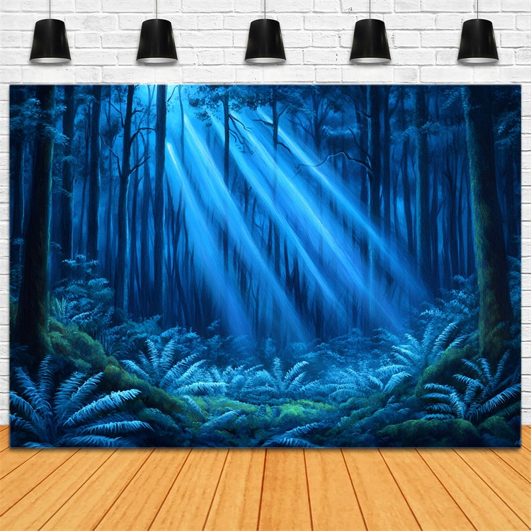 Toile de fond Forêt Enchantée Idées Rayons Bleus Rêveurs CSH4-97