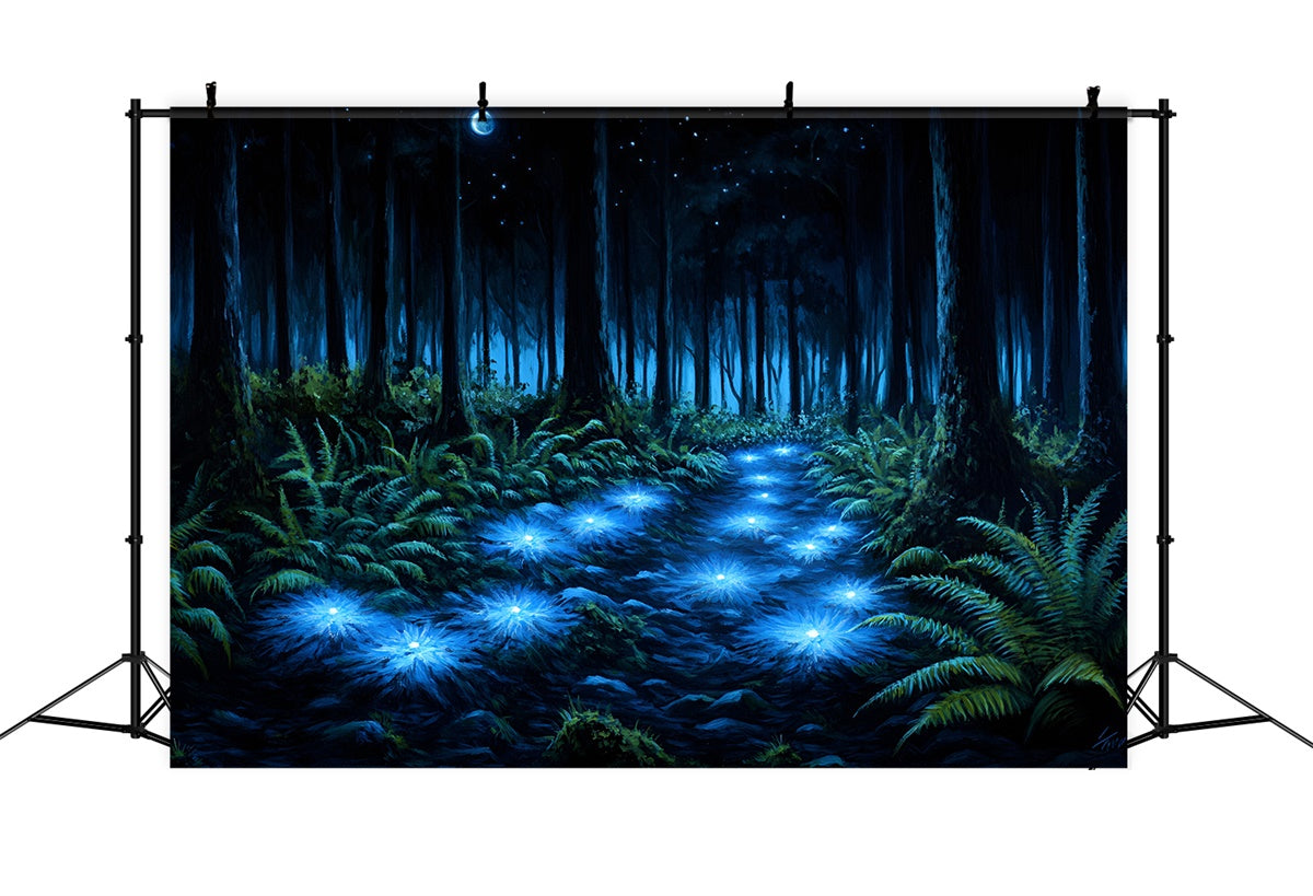 Toile de fond Forêt Photo Lumière Magique Chemin Fleuri CSH4-99