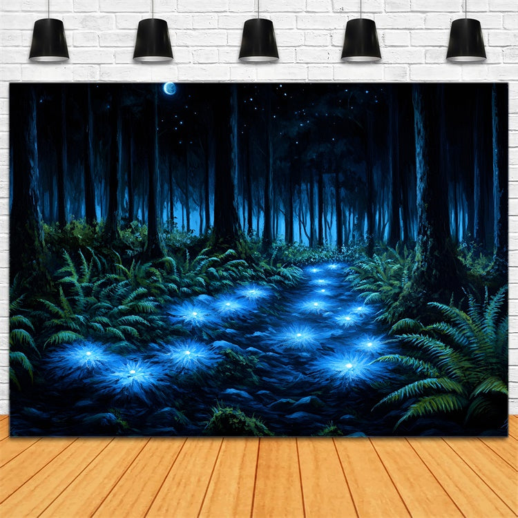 Toile de fond Forêt Photo Lumière Magique Chemin Fleuri CSH4-99