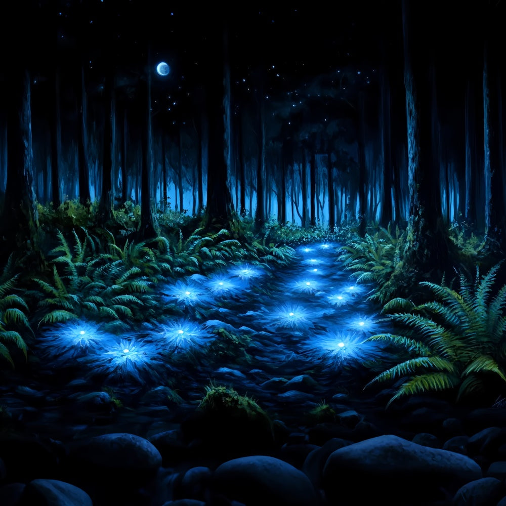 Toile de fond Forêt Photo Lumière Magique Chemin Fleuri CSH4-99