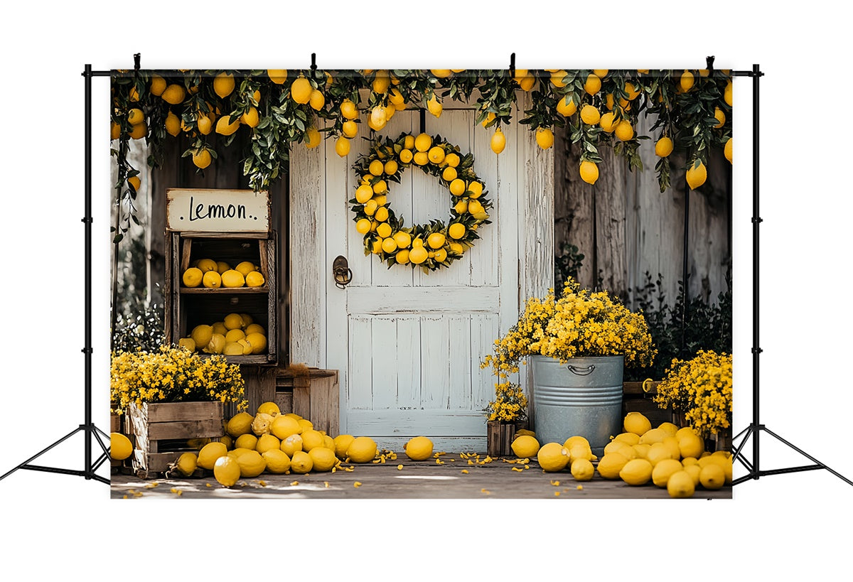 Toile de fond Citrons Récolte Citron Entrée Été CSH5-122