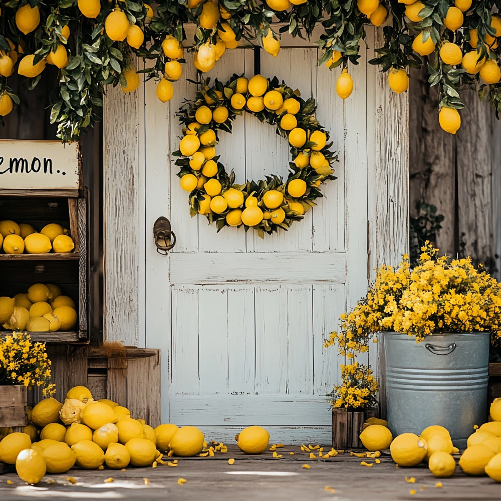 Toile de fond Citrons Récolte Citron Entrée Été CSH5-122