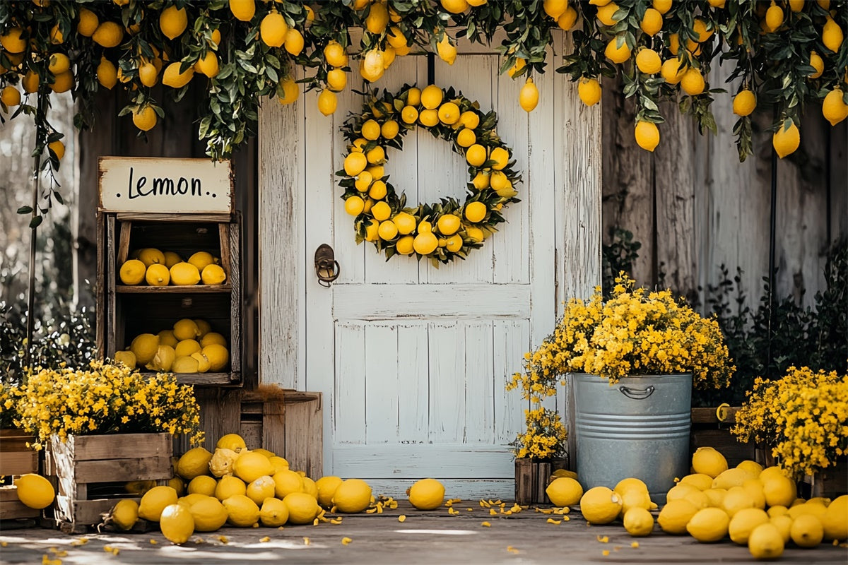 Toile de fond Citrons Récolte Citron Entrée Été CSH5-122