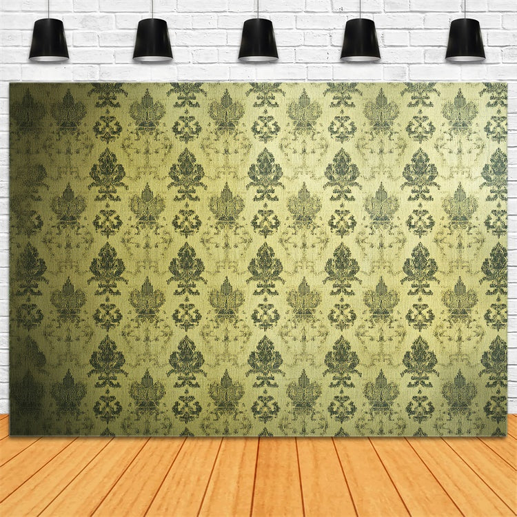 Toile de fond Années 70 Luxe Fané Motif Or Damassé CSH5-178