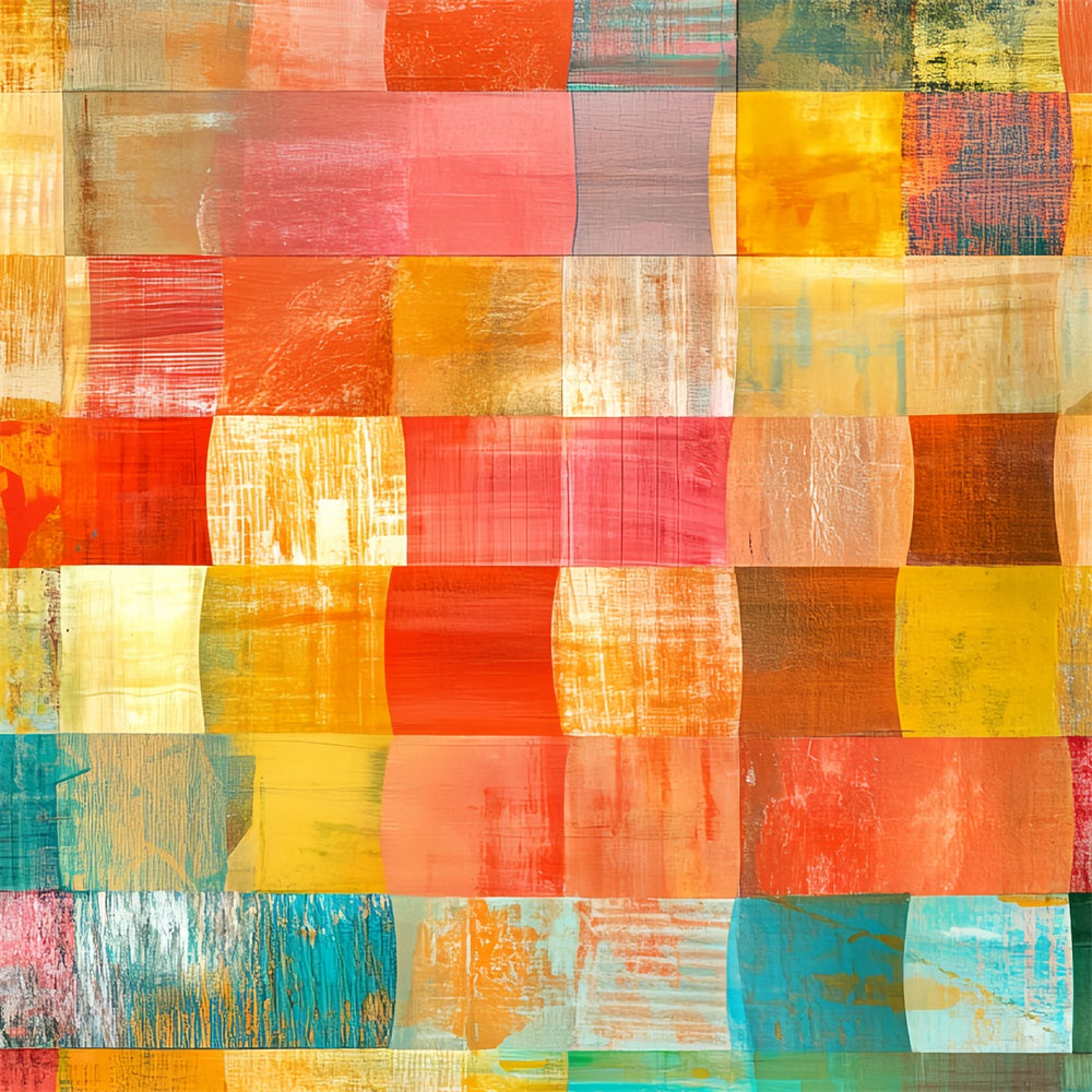 Toile de fond Années 70 Grille Peinture Vive Rétro CSH5-180