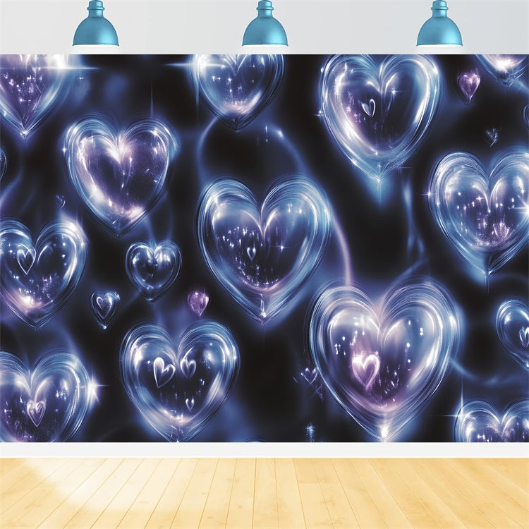 Toile de fond Années 90 Fantaisie Bleue Cœur de Rêve CSH5-197
